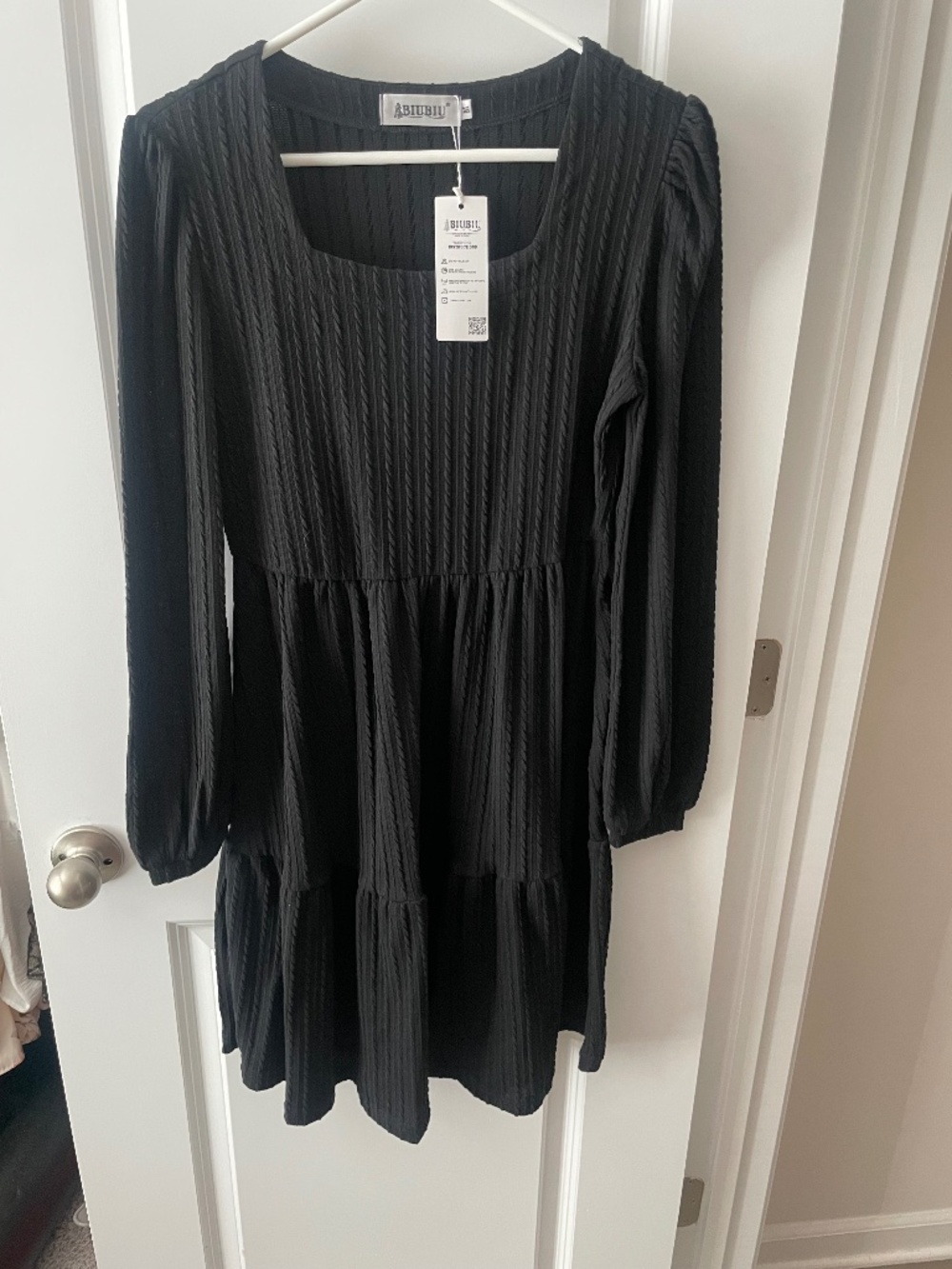 Long sleeve black dress